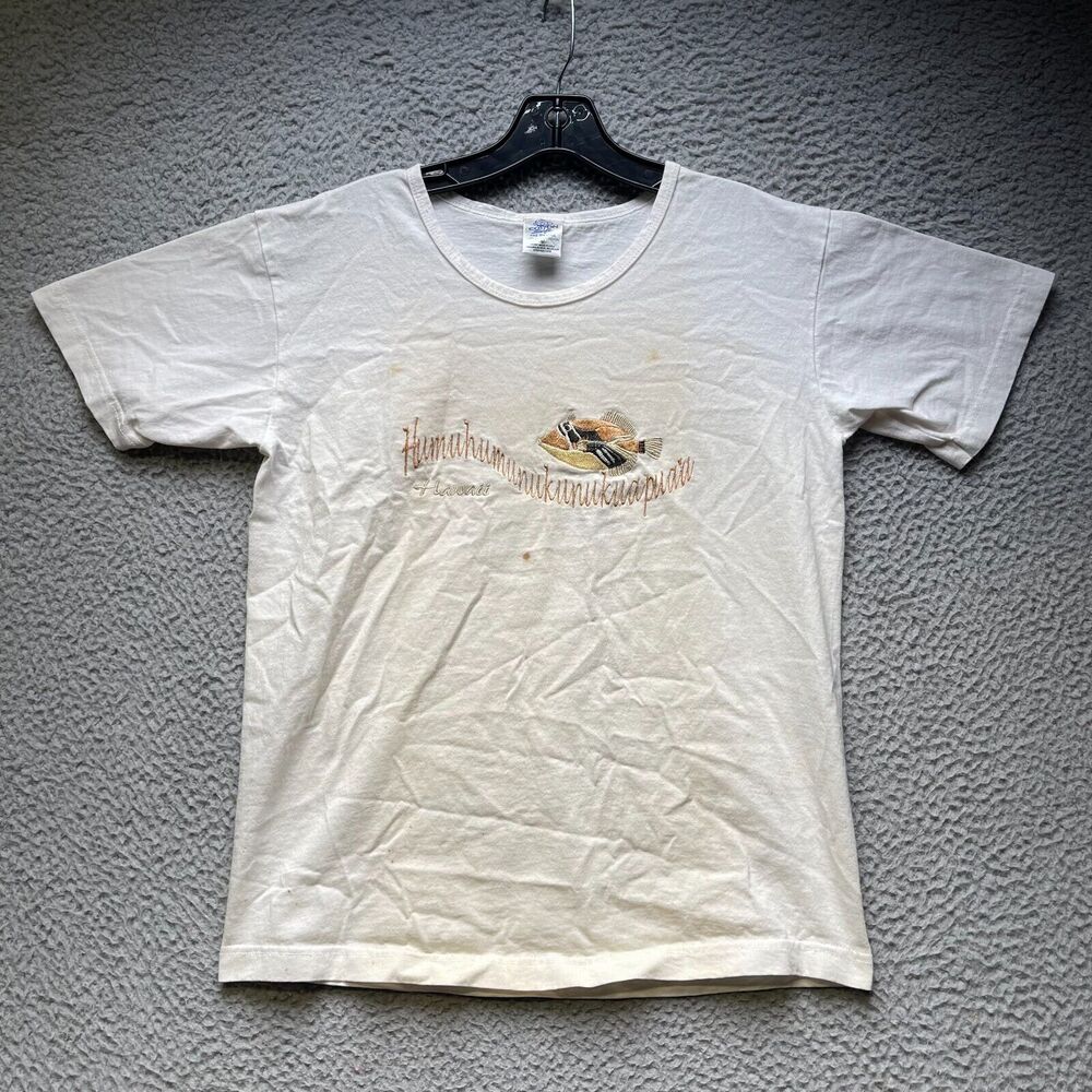 Vintage Humuhumunukunukuapuaa'a Hawaii Shirt Adult Medium Short Sleeve